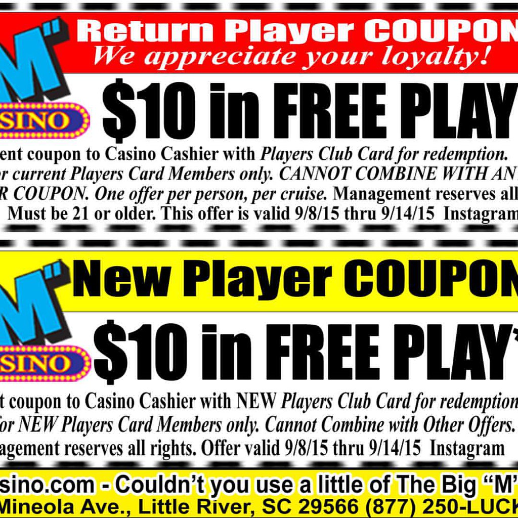 Free casino codes and coupons